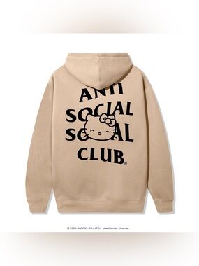 Anti Social Social Club x Hello Kitty Ethereal Zip Hoodie (Sandstone)